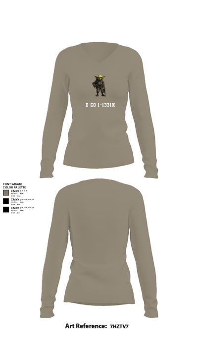 D CO 1-133IN 66859128 Women's Long Sleeve V-neck Shirt - 62