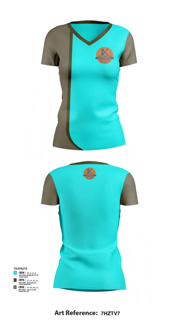 Womens Short Sleeve Vneck Shirt, Hillbilly Lawn Works And Repair, , Teamtime, Team time, sublimation, custom sports apparel, team uniforms, spirit wear, spiritwear, sports uniforms, custom shirts, team store, custom team store, fundraiser sports, apparel fundraiser