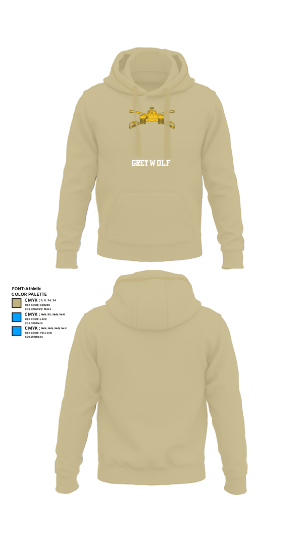 Hoodie, Greywolf, Army, Teamtime, Team time, sublimation, custom sports apparel, team uniforms, spirit wear, spiritwear, sports uniforms, custom shirts, team store, custom team store, fundraiser sports, apparel fundraiser