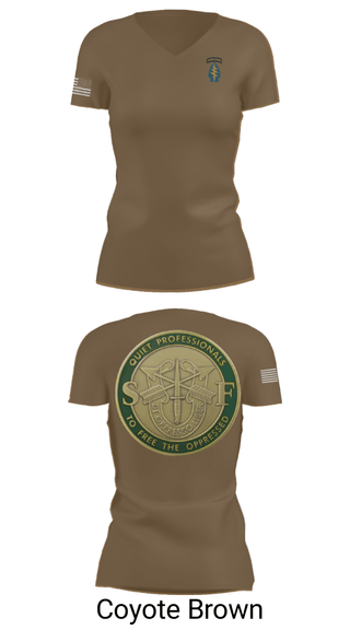Women's Short Sleeve Vneck Shirt, Echo 20th SFG, National Guard, Teamtime, Team time, sublimation, custom sports apparel, team uniforms, spirit wear, spiritwear, sports uniforms, custom shirts, team store, custom team store, fundraiser sports, apparel fundraiser