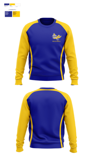 Crew Neck Sweatshirt, Harvard H Ellis R V Tech School Volleyball, Women's Volleyball, Teamtime, Team time, sublimation, custom sports apparel, team uniforms, spirit wear, spiritwear, sports uniforms, custom shirts, team store, custom team store, fundraiser sports, apparel fundraiser