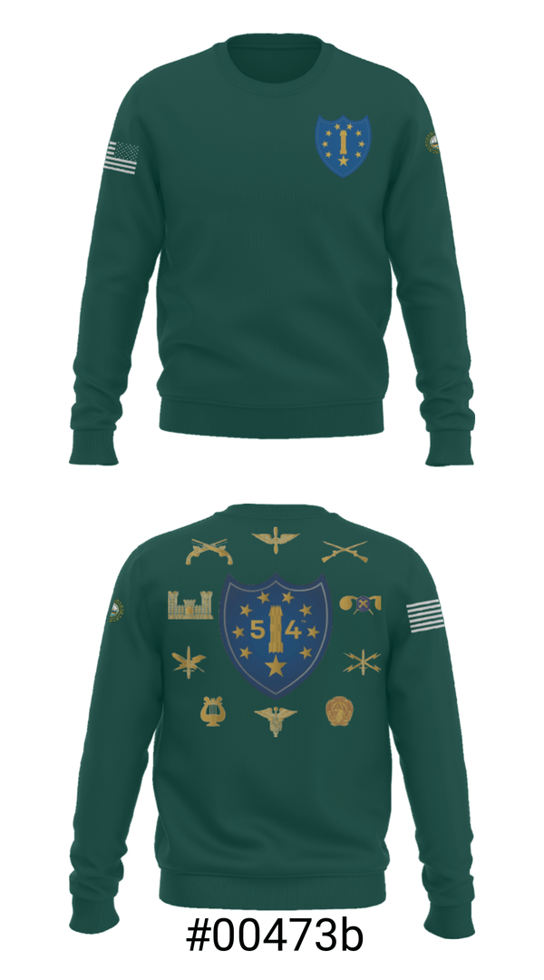 Crew Neck Sweatshirt, 54th Troop Command, National Guard, Teamtime, Team time, sublimation, custom sports apparel, team uniforms, spirit wear, spiritwear, sports uniforms, custom shirts, team store, custom team store, fundraiser sports, apparel fundraiser