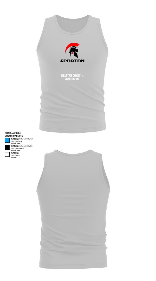 Tank Top, Spartan Const & Remodeling, , Teamtime, Team time, sublimation, custom sports apparel, team uniforms, spirit wear, spiritwear, sports uniforms, custom shirts, team store, custom team store, fundraiser sports, apparel fundraiser