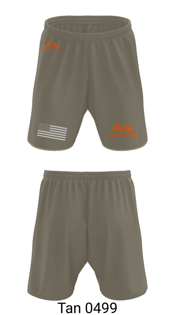 Athletic Shorts With Pockets, Rising Doors, Army, Teamtime, Team time, sublimation, custom sports apparel, team uniforms, spirit wear, spiritwear, sports uniforms, custom shirts, team store, custom team store, fundraiser sports, apparel fundraiser