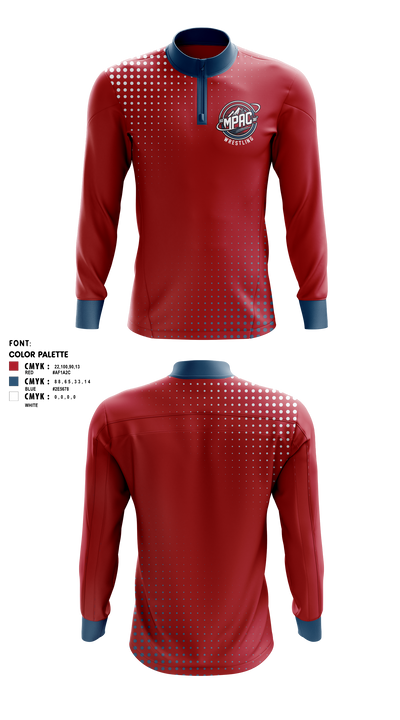 MPAC 360° Wrestling 49927264 Quarter Zip Jacket - 1