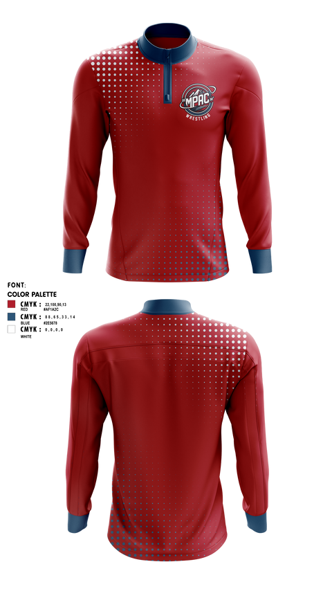 Quarter Zip Jacket, MPAC 360° Wrestling, Wrestling, Teamtime, Team time, sublimation, custom sports apparel, team uniforms, spirit wear, spiritwear, sports uniforms, custom shirts, team store, custom team store, fundraiser sports, apparel fundraiser