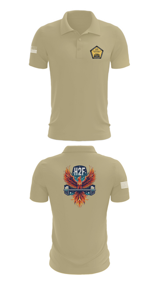 Short Sleeve Performance Polo, Phoenix H2F, Army, Teamtime, Team time, sublimation, custom sports apparel, team uniforms, spirit wear, spiritwear, sports uniforms, custom shirts, team store, custom team store, fundraiser sports, apparel fundraiser