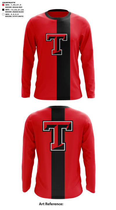 Trenton High School Football 318056 Long Sleeve Performance Shirt - 41