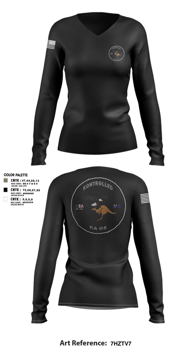 Kontrolled Kaos 22846170 Women's Long Sleeve V-neck Shirt - 3