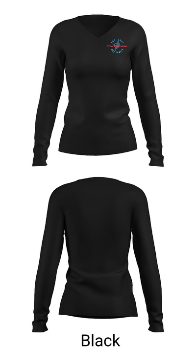 Team California Basketball 80865575 Women's Long Sleeve V-neck Shirt - 35