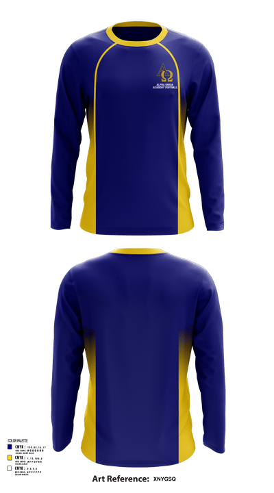 Alpha Omega Academy Football 23371482 Long Sleeve Performance Shirt - 123