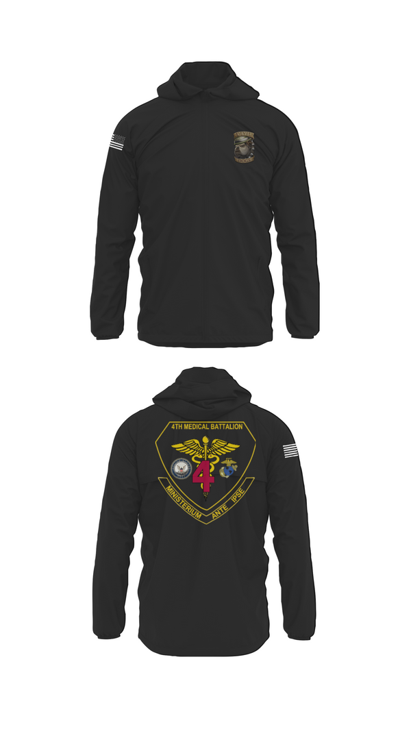 Windbreaker, 4th Med Battalion, Marines, Teamtime, Team time, sublimation, custom sports apparel, team uniforms, spirit wear, spiritwear, sports uniforms, custom shirts, team store, custom team store, fundraiser sports, apparel fundraiser