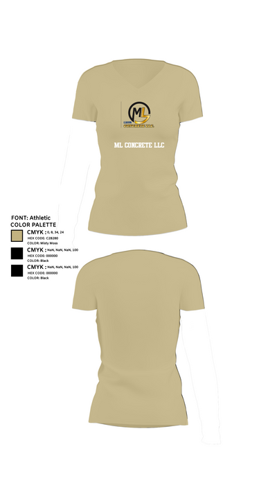 ML concrete Llc 36840033 Women's Short Sleeve V-neck Shirt - 38