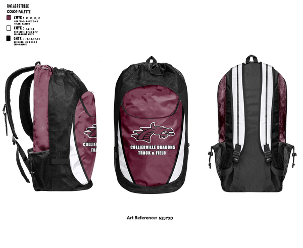 Gear Bag, Collierville Dragons, Track & Field, Teamtime, Team time, sublimation, custom sports apparel, team uniforms, spirit wear, spiritwear, sports uniforms, custom shirts, team store, custom team store, fundraiser sports, apparel fundraiser