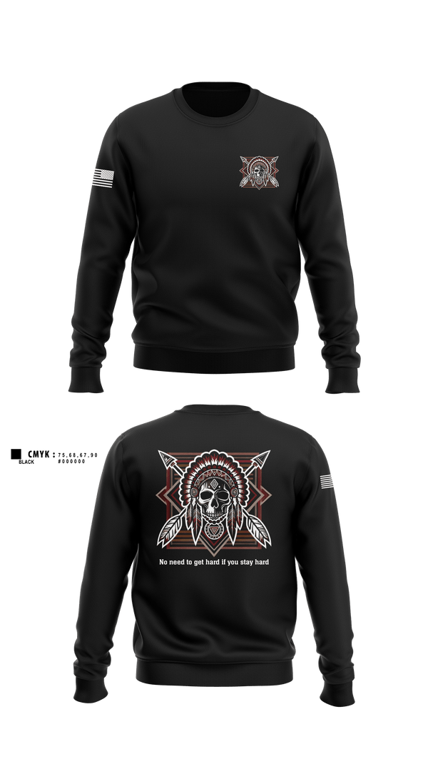 Crew Neck Sweatshirt, Comanche Squad, Army, Teamtime, Team time, sublimation, custom sports apparel, team uniforms, spirit wear, spiritwear, sports uniforms, custom shirts, team store, custom team store, fundraiser sports, apparel fundraiser