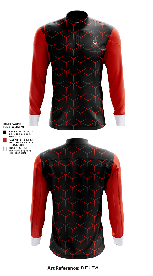 Quarter Zip Jacket, Da Knockout Mafia, Bowling, Teamtime, Team time, sublimation, custom sports apparel, team uniforms, spirit wear, spiritwear, sports uniforms, custom shirts, team store, custom team store, fundraiser sports, apparel fundraiser