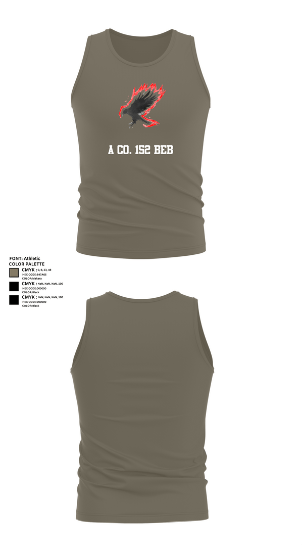 Tank Top, A Co. 152 BEB, Army, Teamtime, Team time, sublimation, custom sports apparel, team uniforms, spirit wear, spiritwear, sports uniforms, custom shirts, team store, custom team store, fundraiser sports, apparel fundraiser