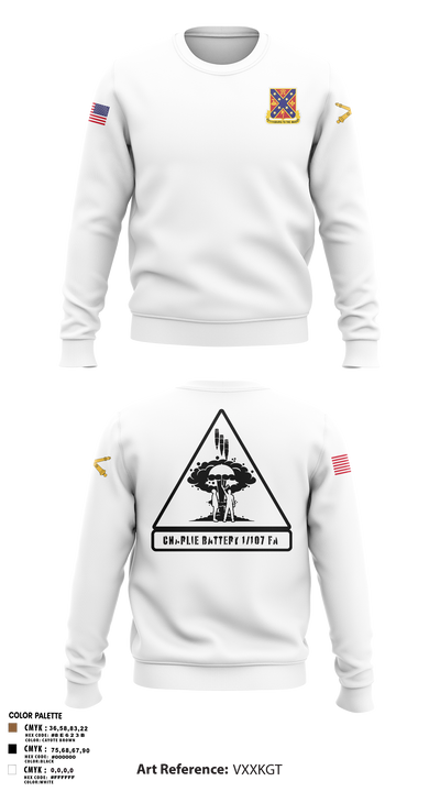 C BTRY 1/107 FA 56836205 Crew Neck Sweatshirt - 5