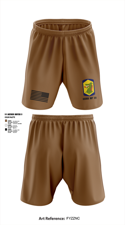 333rd MP Co 24064871 Athletic Shorts With Pockets - 1