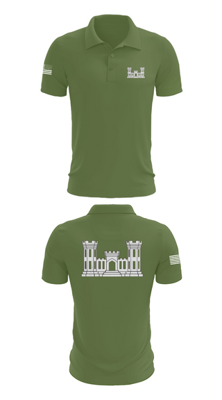 Short Sleeve Performance Polo, 250TH ENGINEERING COMPANY, National Guard, Teamtime, Team time, sublimation, custom sports apparel, team uniforms, spirit wear, spiritwear, sports uniforms, custom shirts, team store, custom team store, fundraiser sports, apparel fundraiser