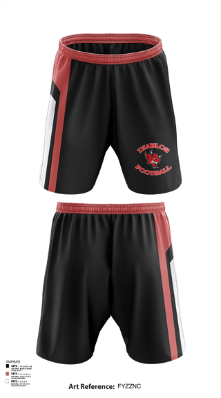 Athletic Shorts With Pockets, Football Diablos, , Teamtime, Team time, sublimation, custom sports apparel, team uniforms, spirit wear, spiritwear, sports uniforms, custom shirts, team store, custom team store, fundraiser sports, apparel fundraiser