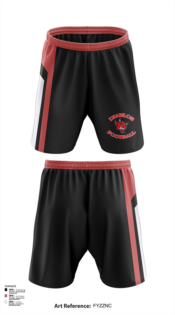 Athletic Shorts With Pockets, Football Diablos, , Teamtime, Team time, sublimation, custom sports apparel, team uniforms, spirit wear, spiritwear, sports uniforms, custom shirts, team store, custom team store, fundraiser sports, apparel fundraiser