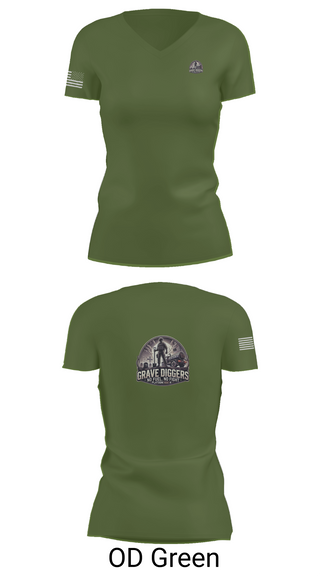 Womens Short Sleeve Vneck Shirt, Gravediggers, , Teamtime, Team time, sublimation, custom sports apparel, team uniforms, spirit wear, spiritwear, sports uniforms, custom shirts, team store, custom team store, fundraiser sports, apparel fundraiser