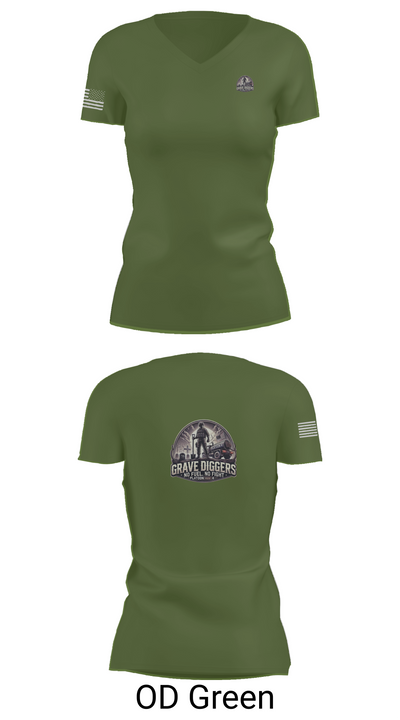 Gravediggers 54270931 Women's Short Sleeve V-neck Shirt - 48