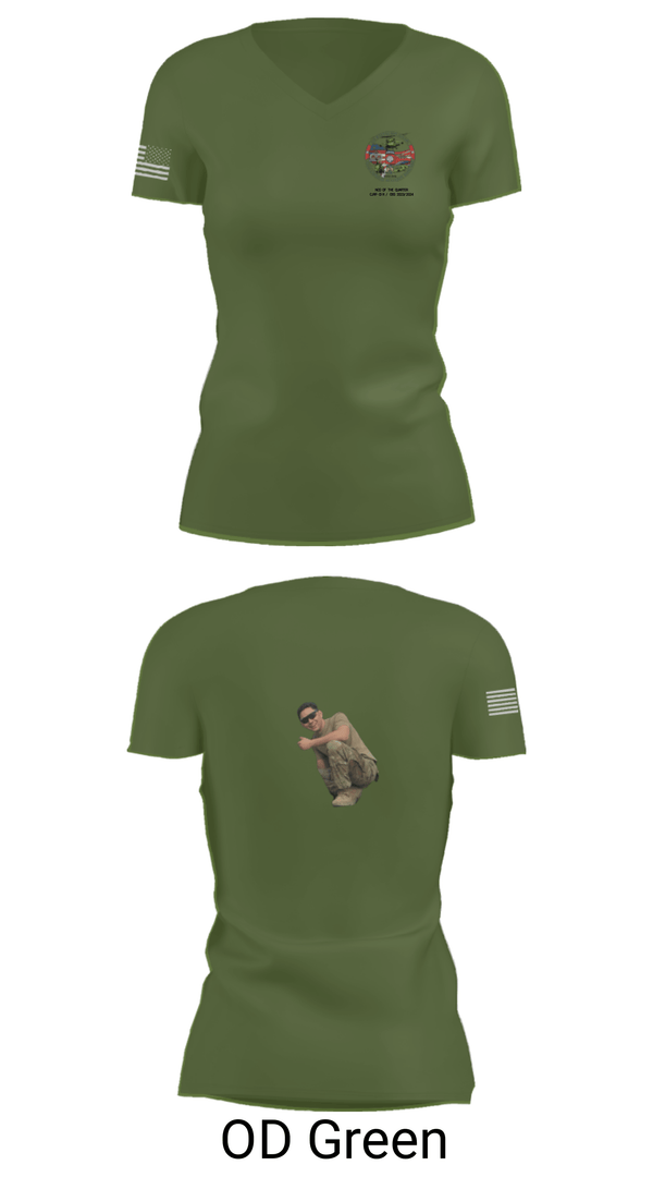 Women's Short Sleeve Vneck Shirt, 3-82 D Co. GSAB, Army, Teamtime, Team time, sublimation, custom sports apparel, team uniforms, spirit wear, spiritwear, sports uniforms, custom shirts, team store, custom team store, fundraiser sports, apparel fundraiser