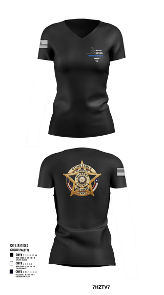 Womens Short Sleeve Vneck Shirt, Maverick County Constable PCT 4, , Teamtime, Team time, sublimation, custom sports apparel, team uniforms, spirit wear, spiritwear, sports uniforms, custom shirts, team store, custom team store, fundraiser sports, apparel fundraiser