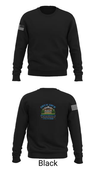 Crew Neck Sweatshirt, Deck Dr’s Decks and Fences, , Teamtime, Team time, sublimation, custom sports apparel, team uniforms, spirit wear, spiritwear, sports uniforms, custom shirts, team store, custom team store, fundraiser sports, apparel fundraiser