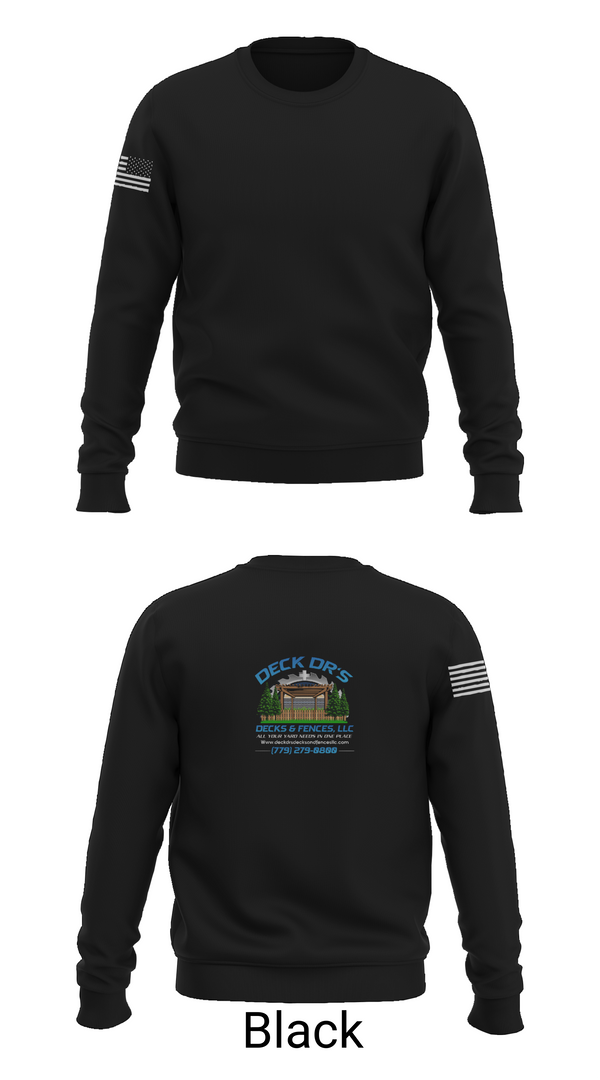 Crew Neck Sweatshirt, Deck Dr’s Decks and Fences, , Teamtime, Team time, sublimation, custom sports apparel, team uniforms, spirit wear, spiritwear, sports uniforms, custom shirts, team store, custom team store, fundraiser sports, apparel fundraiser