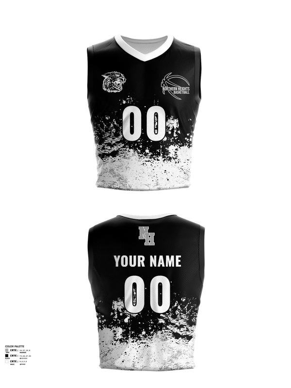 Mens Basketball Jersey, Northern Heights High School Basketball, Men's Basketball, Teamtime, Team time, sublimation, custom sports apparel, team uniforms, spirit wear, spiritwear, sports uniforms, custom shirts, team store, custom team store, fundraiser sports, apparel fundraiser