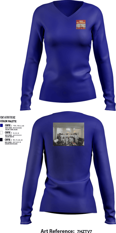 Hjlolp 42986588 Women's Long Sleeve V-neck Shirt - 1