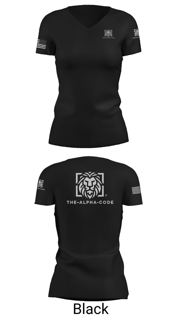 Womens Short Sleeve Vneck Shirt, The-alpha-code, , Teamtime, Team time, sublimation, custom sports apparel, team uniforms, spirit wear, spiritwear, sports uniforms, custom shirts, team store, custom team store, fundraiser sports, apparel fundraiser
