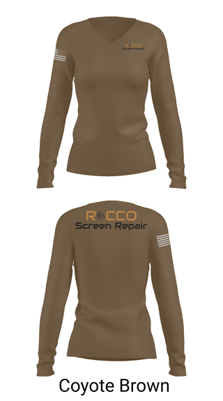 Womens Long Sleeve Vneck Shirt, ROCCO, Air Force, Teamtime, Team time, sublimation, custom sports apparel, team uniforms, spirit wear, spiritwear, sports uniforms, custom shirts, team store, custom team store, fundraiser sports, apparel fundraiser