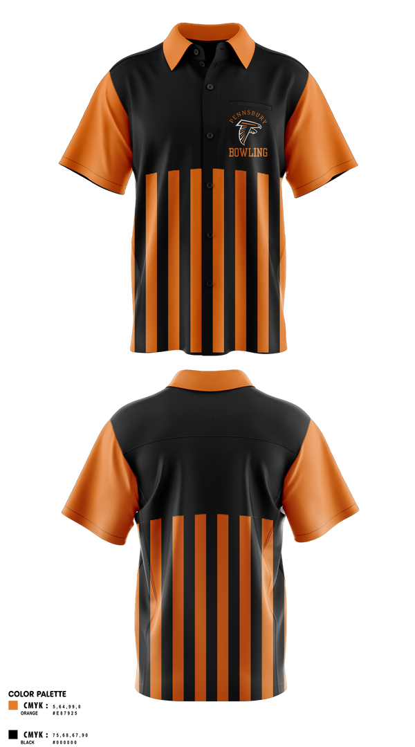 Short Sleeve Bowling Jersey, Pennsbury High School West Campus Bowling, Bowling, Teamtime, Team time, sublimation, custom sports apparel, team uniforms, spirit wear, spiritwear, sports uniforms, custom shirts, team store, custom team store, fundraiser sports, apparel fundraiser