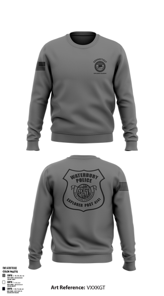 Crew Neck Sweatshirt, Waterbury Police Explorers, , Teamtime, Team time, sublimation, custom sports apparel, team uniforms, spirit wear, spiritwear, sports uniforms, custom shirts, team store, custom team store, fundraiser sports, apparel fundraiser