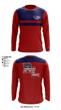 Red Land High School Cheer 15135168 Long Sleeve Performance Polo - 1