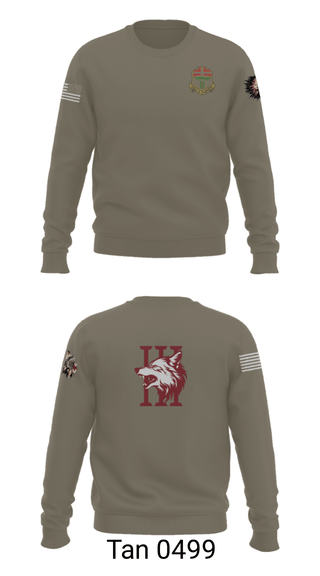 Crew Neck Sweatshirt, Apache company, 4-6 IN, Army, Teamtime, Team time, sublimation, custom sports apparel, team uniforms, spirit wear, spiritwear, sports uniforms, custom shirts, team store, custom team store, fundraiser sports, apparel fundraiser