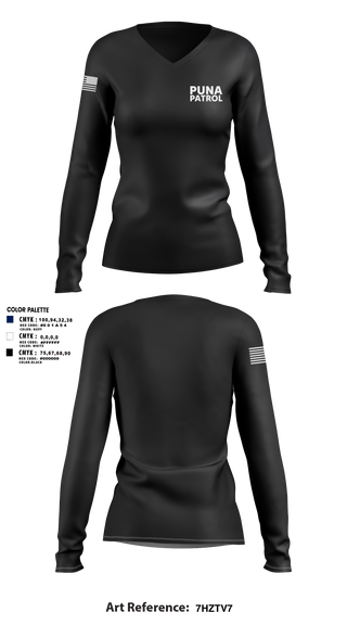 Womens Long Sleeve Vneck Shirt, Puna Patrol, , Teamtime, Team time, sublimation, custom sports apparel, team uniforms, spirit wear, spiritwear, sports uniforms, custom shirts, team store, custom team store, fundraiser sports, apparel fundraiser