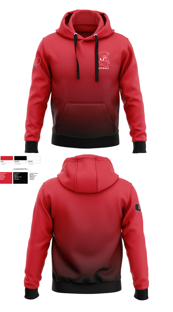 Hoodie, Union High School Football, Football, Teamtime, Team time, sublimation, custom sports apparel, team uniforms, spirit wear, spiritwear, sports uniforms, custom shirts, team store, custom team store, fundraiser sports, apparel fundraiser