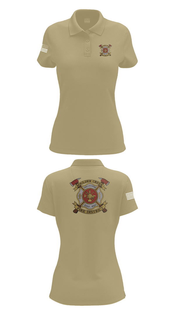 Womens Short Sleeve Performance Polo, Boulder creek fire, , Teamtime, Team time, sublimation, custom sports apparel, team uniforms, spirit wear, spiritwear, sports uniforms, custom shirts, team store, custom team store, fundraiser sports, apparel fundraiser