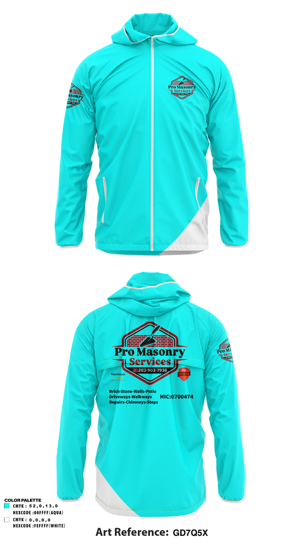 Windbreaker, Pro Masonry Services LLC, , Teamtime, Team time, sublimation, custom sports apparel, team uniforms, spirit wear, spiritwear, sports uniforms, custom shirts, team store, custom team store, fundraiser sports, apparel fundraiser