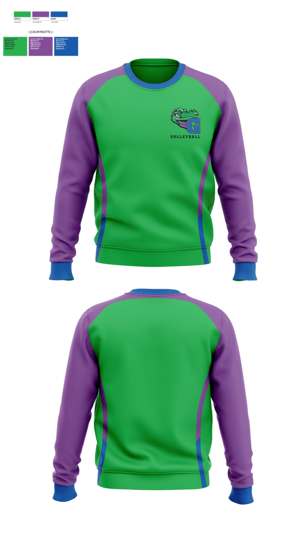 Crew Neck Sweatshirt, James N Gamble Montessori Junior High School Volleyball, Women's Volleyball, Teamtime, Team time, sublimation, custom sports apparel, team uniforms, spirit wear, spiritwear, sports uniforms, custom shirts, team store, custom team store, fundraiser sports, apparel fundraiser