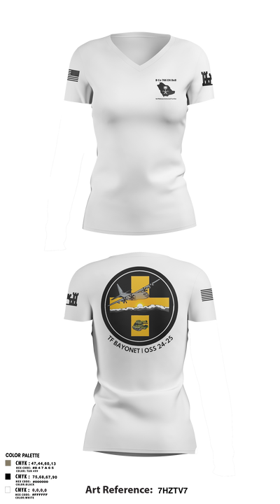 B Co 766 EN BeB 1st Platoon Armored Turtles Women's Short Sleeve V-neck Shirt - 2