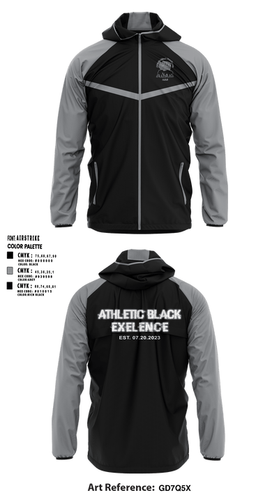 Athletic black excellence 2 85687336 Windbreaker - 1