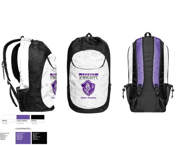 Gear Bag, Legacy Cross Country, Cross Country, Teamtime, Team time, sublimation, custom sports apparel, team uniforms, spirit wear, spiritwear, sports uniforms, custom shirts, team store, custom team store, fundraiser sports, apparel fundraiser