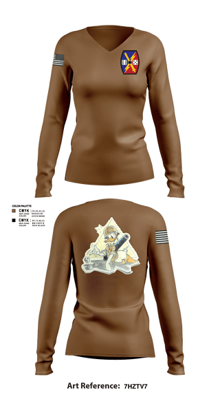 Womens Long Sleeve Vneck Shirt, 222nd, National Guard, Teamtime, Team time, sublimation, custom sports apparel, team uniforms, spirit wear, spiritwear, sports uniforms, custom shirts, team store, custom team store, fundraiser sports, apparel fundraiser