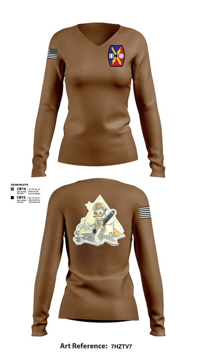 222nd 96805747 Women's Long Sleeve V-neck Shirt - 1